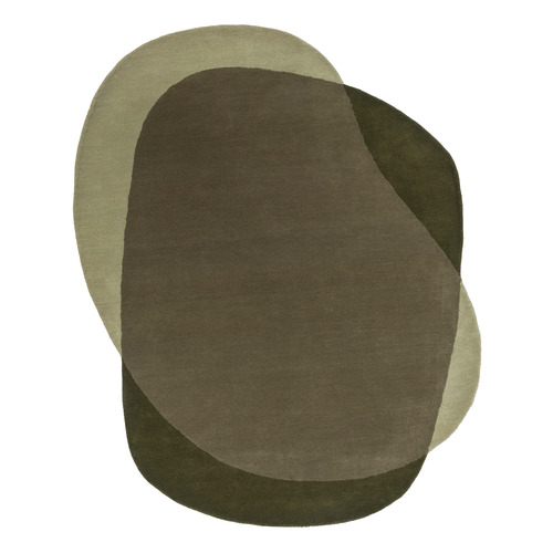 Moss Element Moore Hand-Tufted Wool Shaped Rug | Temple & Webster