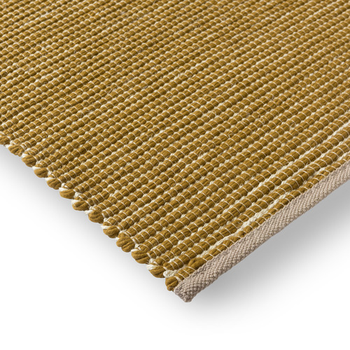 Mustard Frame Hand-Woven Pure New Wool & Jute Rug