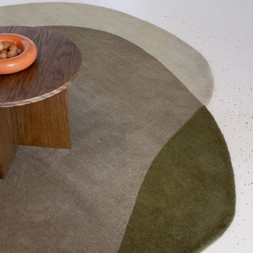 Moss Element Moore Hand-Tufted Wool Shaped Rug | Temple & Webster