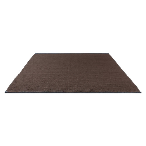 Cacao Grid Hand-Woven Pure New Wool Rug