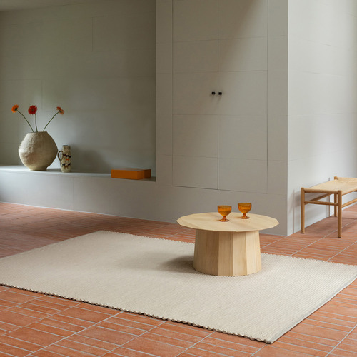 Natural Frame Hand-Woven Pure New Wool & Jute Rug