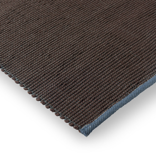 Cacao Grid Hand-Woven Pure New Wool Rug