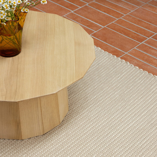 Natural Frame Hand-Woven Pure New Wool & Jute Rug