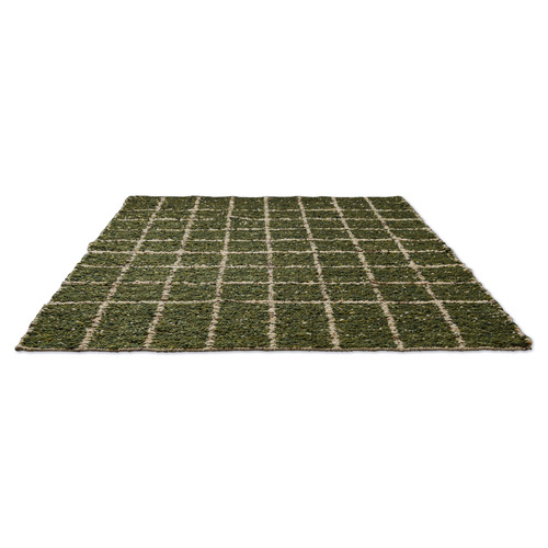 Hunter Green Jack Hand-Woven Pure New Wool Rug