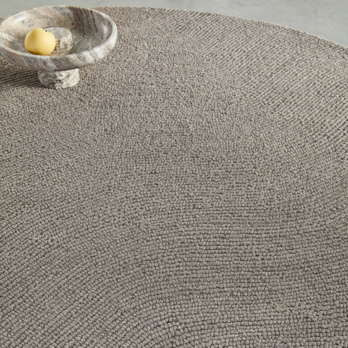 Pebble Echo Hand-Tufted Pure New Wool Round Rug | Temple & Webster
