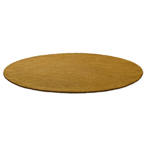 Ochre Echo Hand-Tufted Pure New Wool Round Rug
