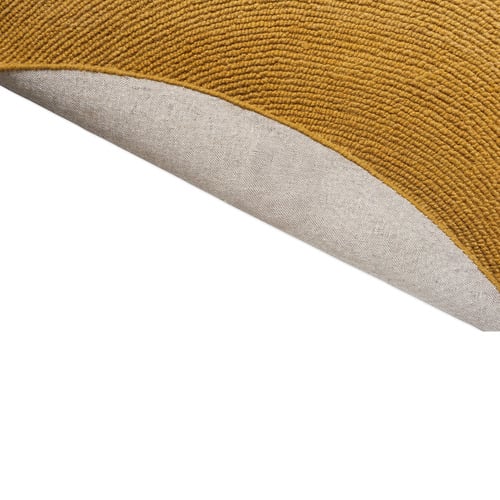 Ochre Echo Hand-Tufted Pure New Wool Round Rug