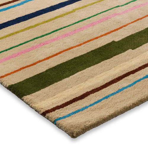 Multi-Coloured Shift Hand-Tufted Pure New Wool Rug