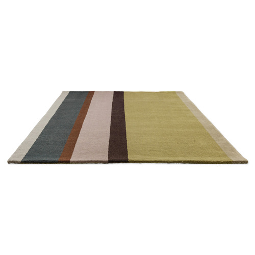 Retro Linear Hand-Tufted Pure New Wool Rug