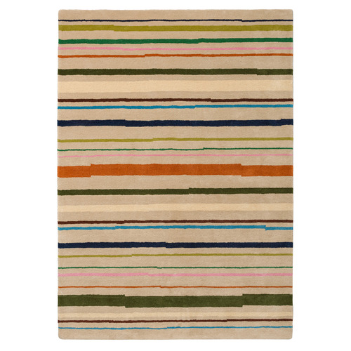 Multi-Coloured Shift Hand-Tufted Pure New Wool Rug