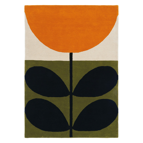 Black Stem Hand-Tufted Wool Rug