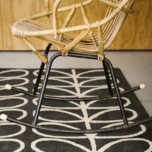 Slate Linear Stem Hand-Tufted Wool Rug