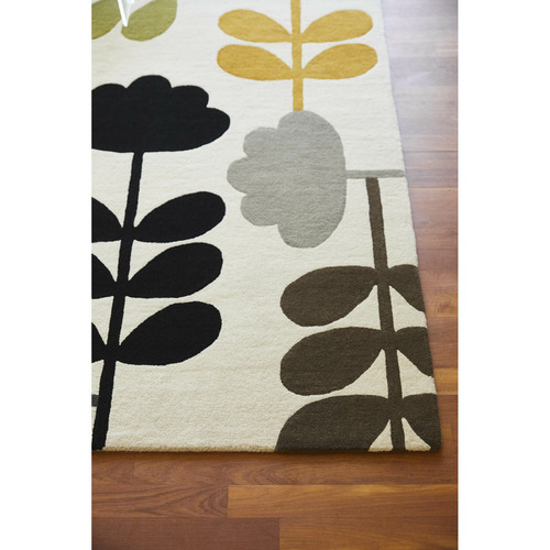 Multi-Colour Cut Stem Hand-Tufted Wool Rug
