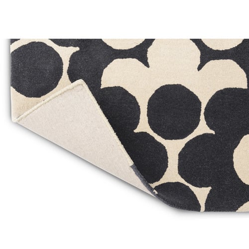 Slate Puzzle Flower Hand-Tufted Wool Rug