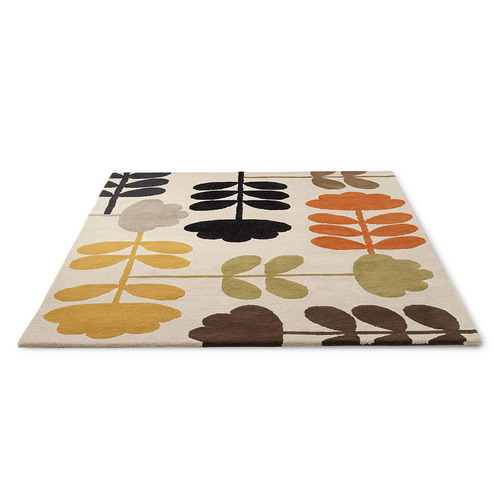 Multi-Colour Cut Stem Hand-Tufted Wool Rug | Temple & Webster