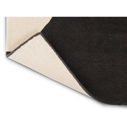 Graphite Geo Flower Hand-Tufted Wool Rug