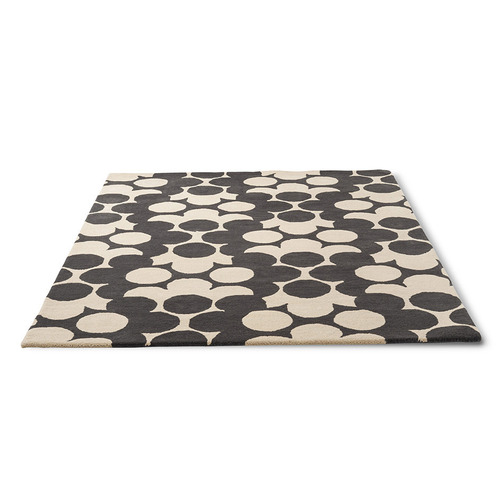 Slate Puzzle Flower Hand-Tufted Wool Rug