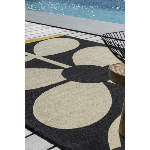 Noir Giant Sixties Stem Outdoor Rug