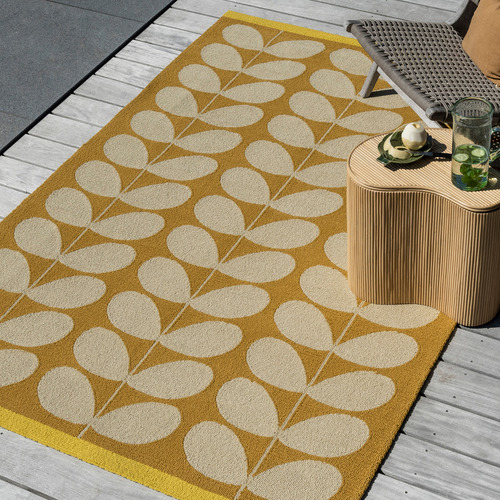 Sunflower Stem Hand-Hooked Outdoor Rug