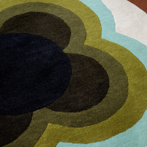 Sunflower Hand-Tufted Pure New Wool Round Rug