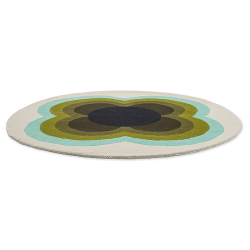 Sunflower Hand-Tufted Pure New Wool Round Rug