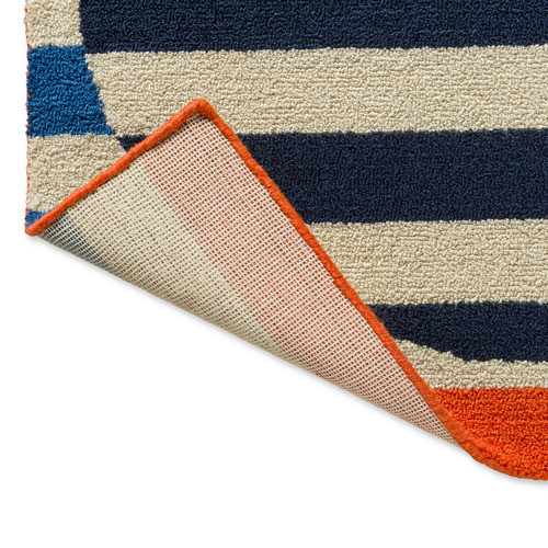 Azure Stripy Stem Azure Outdoor Rug