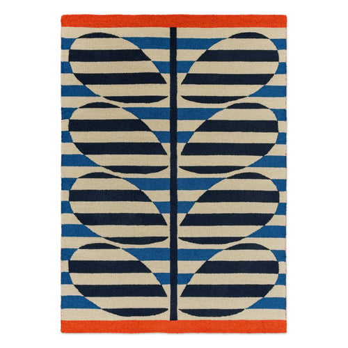 Azure Stripy Stem Azure Outdoor Rug