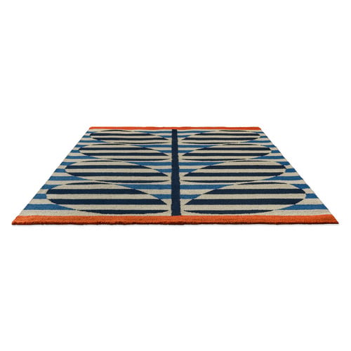 Azure Stripy Stem Azure Outdoor Rug