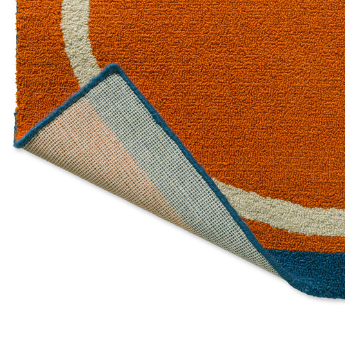 Orange Linear Stem Orange Outdoor Rug