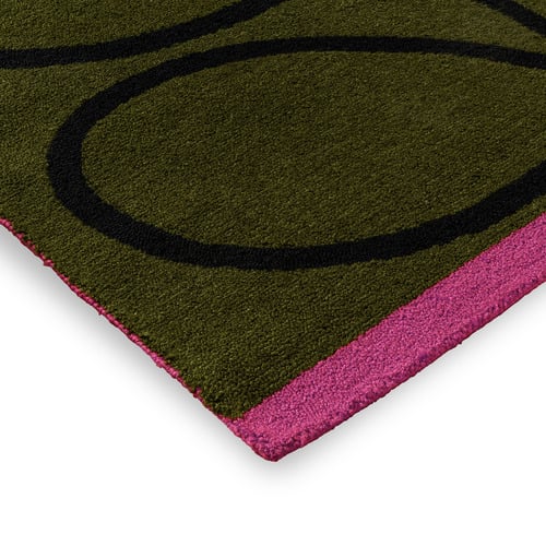 Olive Linear Stem Outdoor Rug