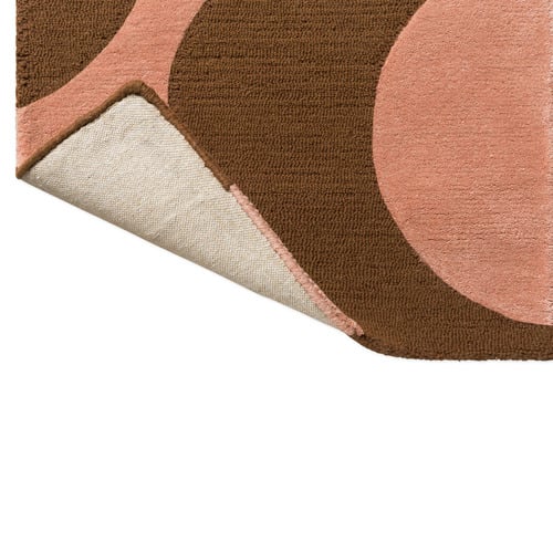 Pink &Terracotta Prism Flower Hand-Tufted Pure New Wool Runner