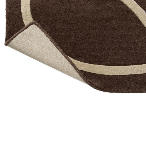 Walnut Linear Stem Hand-Tufted Pure New Wool Rug