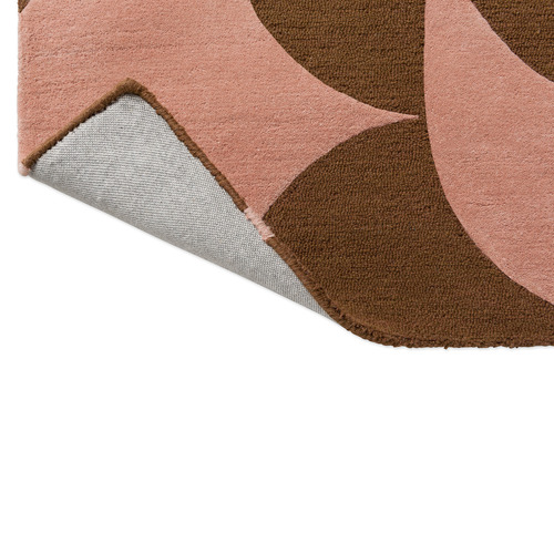 Pink &Terracotta Prism Flower Hand-Tufted Pure New Wool Rug