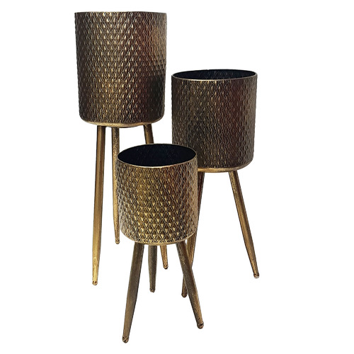 3 Piece Arabesque Planter Set