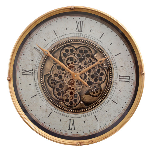 60cm Gold Metal Wall Clock