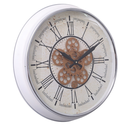 53cm White Marque Metal Wall Clock