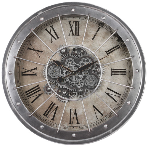 80cm Grey JD Bassett Metal Wall Clock