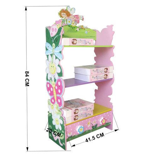 Hand Paint Wooden Flower Bookcase