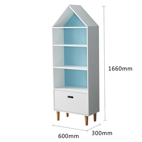 All 4 Kids White & Blue Ivy Bookcase