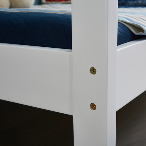 All 4 Kids White Layla Wooden House Single Bed