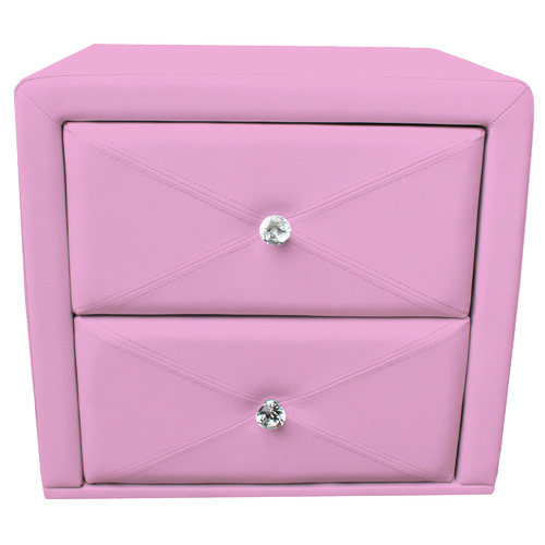 Pink Upholstered Bedside Table