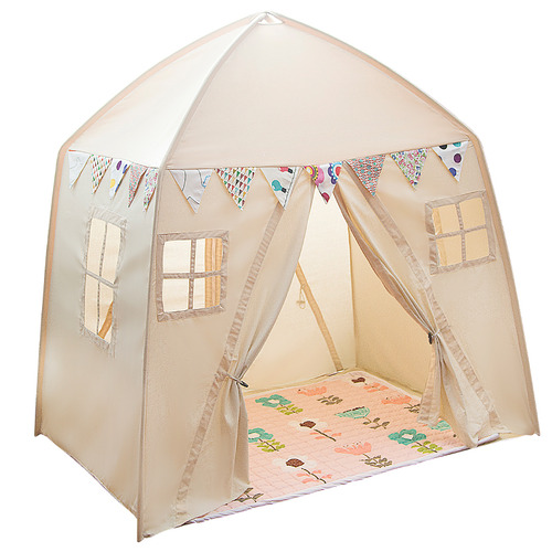 All 4 Kids Square House Cotton Teepee Tent