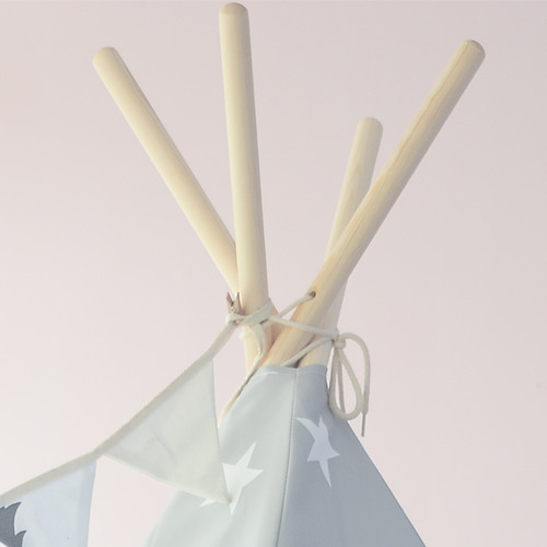 All 4 Kids Blue Square Cotton Teepee Tent