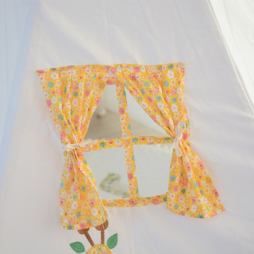 Large Cotton Canvas Elephant Pentagon Kids' Teepee