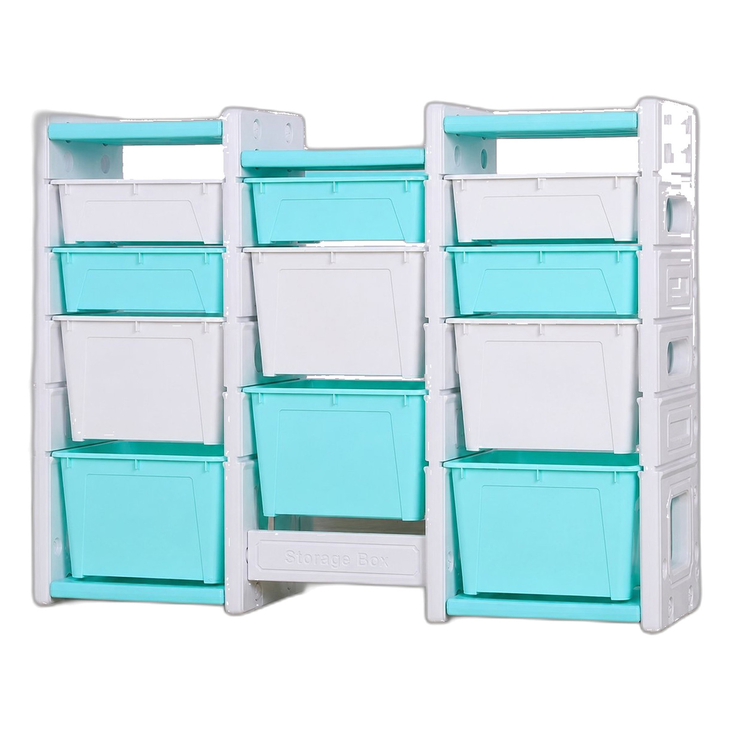 White & Aqua Combined Storage Unit