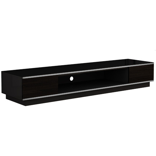 Monument Furniture 180cm Black Rio TV Unit Temple & ster