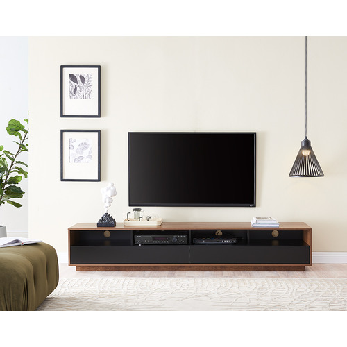 Monument Furniture 200cm Suave Lowline TV Unit | Temple & Webster