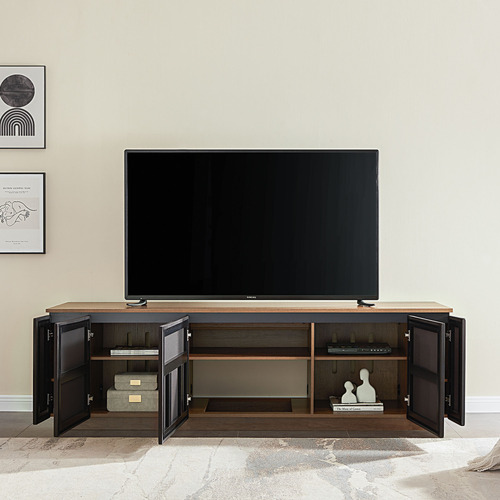 Dark Oak & Black Hollywood TV Cabinet