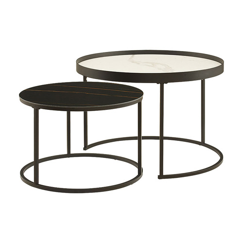 2 Piece Gaia Stone Nesting Coffee Table Set