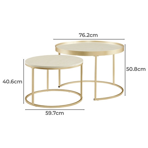 2 Piece Gaia Nesting Coffee Table Set